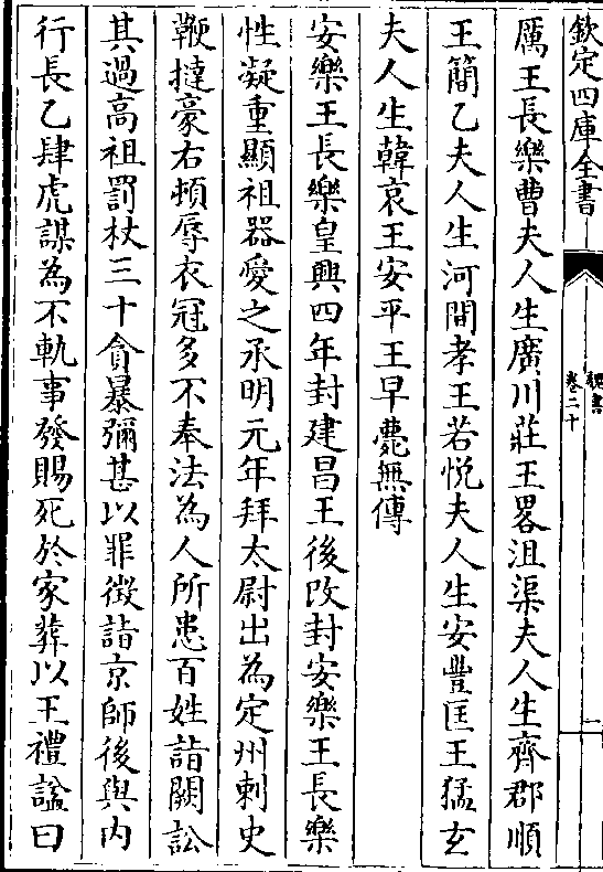 夫人生安乐安丰王安乐王  广川王  齐郡王  河间王文成五王列传第八齐