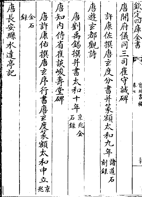 许康佐撰唐玄度分书并篆额太和九年(诸道石/刻录