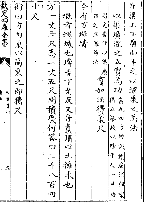 以渠广深之立实为功(案此四字舛误据广深相乘/得立幂故以除于人一日