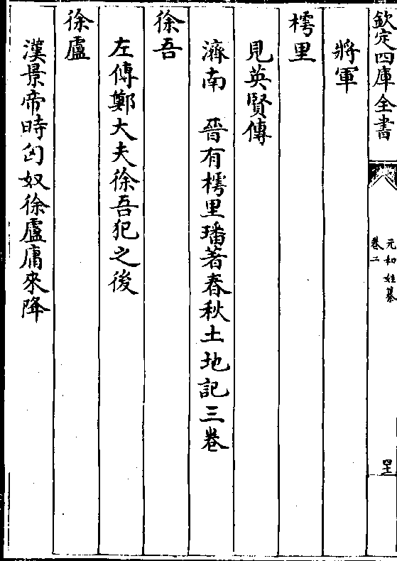 将军 樗里 见英贤传 济南 晋有樗里璠著春秋土地记三卷 徐吾 左传