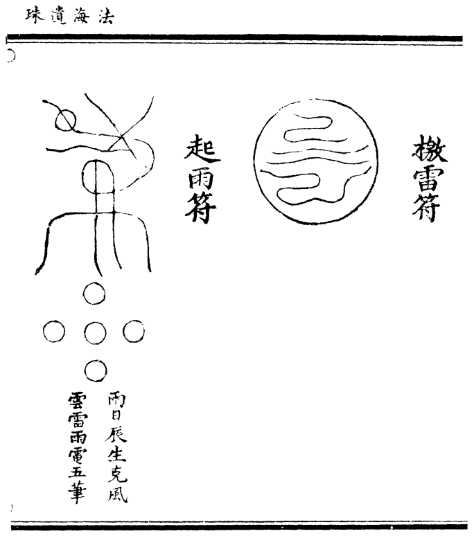 檄雷符 起雨符(雨日辰生克风/云雷雨电五笔)