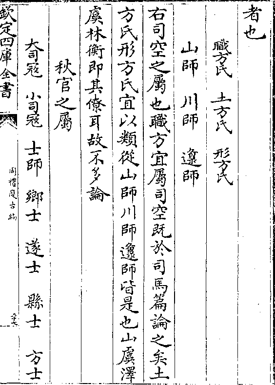 既于司马篇论之矣土 方氏形方氏宜以类从山师川师原师皆是也山虞泽 虞