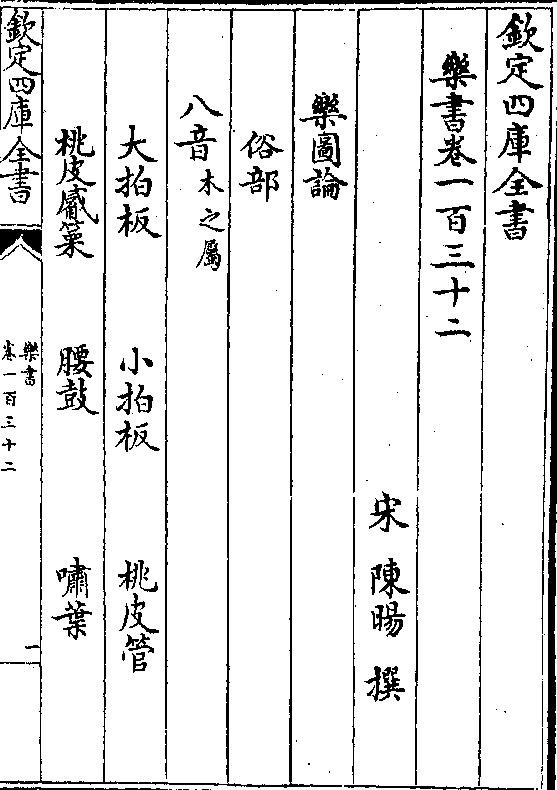 乐书-宋-陈旸卷一百三十二 卷一百三十二 第 1a 页 wyg0211-0590a.