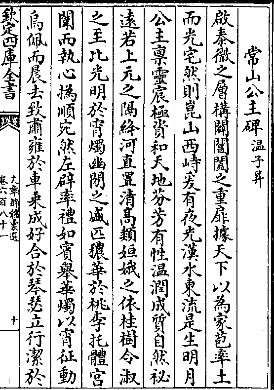 常山公主碑(温子升)